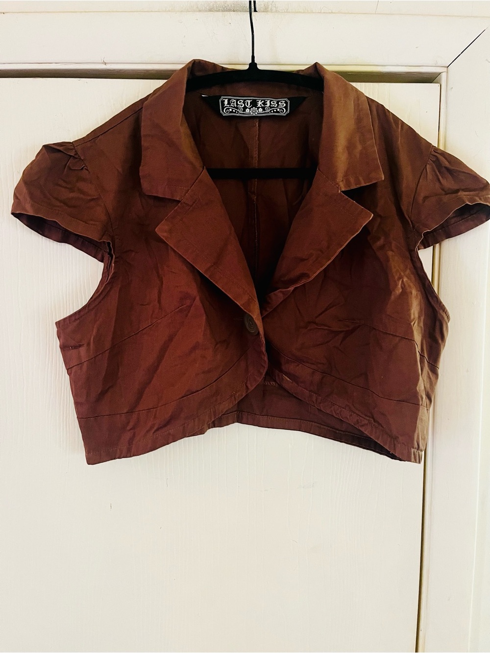 VTG 90s Y2K Crop Last Kiss Gilmore Girlhoodcore Crop Bolero Jacket M